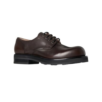 The Row Derby Lug Sole Shoe Lacquer Brown