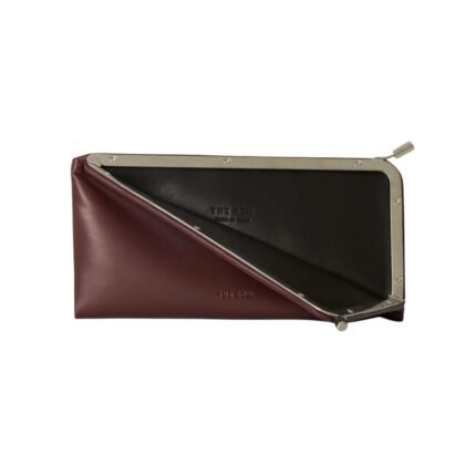 The Row Clasp Sunglasses Case Burgundy