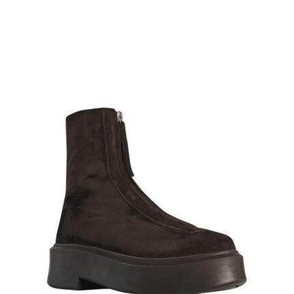 The Row Zipped Boot I Dark Brown