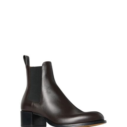 The Row Nobilis Chelsea Boot Lacquer Brown