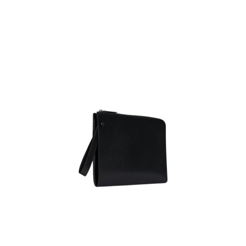 The Row Medium Portfolio Wristlet Black