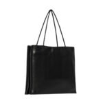 The Row Leather Cecily Top Handle Bag Black