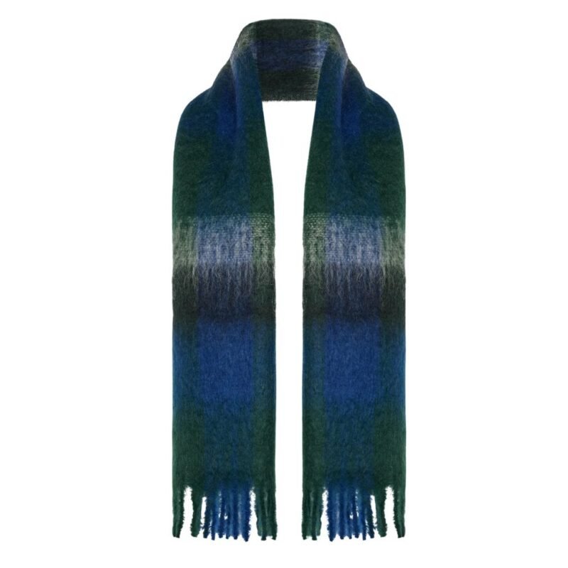 The Row Uma Scarf Blue / Green