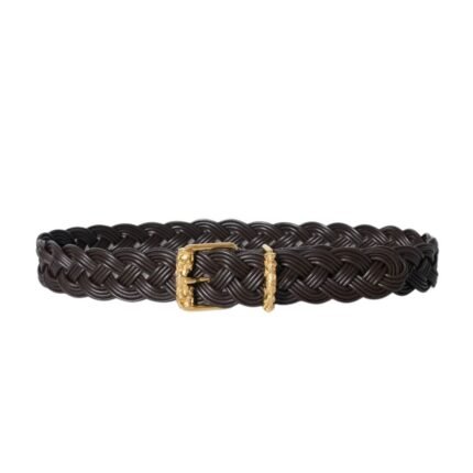 The Row Augustus Belt Dark Brown