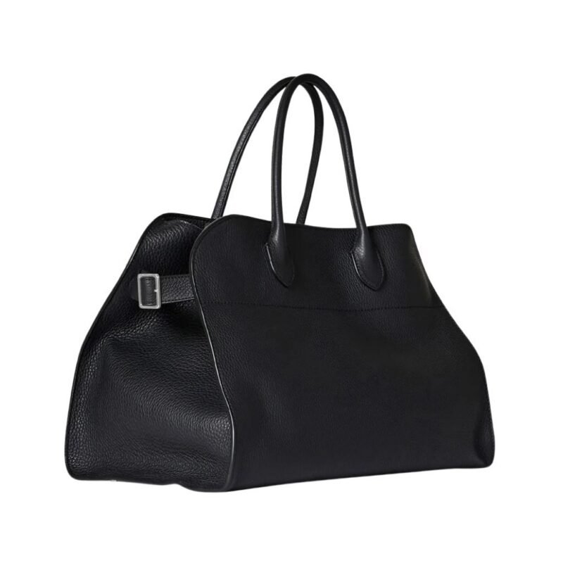 The Row Soft Margaux 15 Bag Black