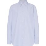 The Row Gavina Shirt White Blue Stripe
