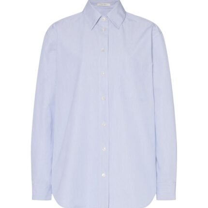 The Row Gavina Shirt White Blue Stripe