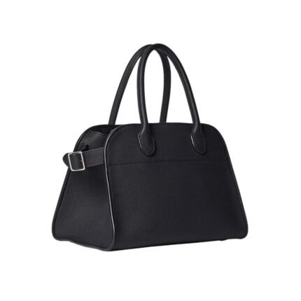 The Row Soft Margaux 12 Bag Black