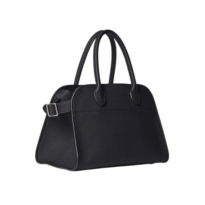 The Row Soft Margaux 12 Bag Black