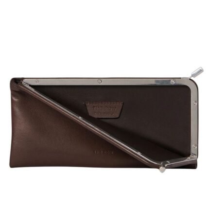 The Row Clasp Sunglasses Case Brown Melange