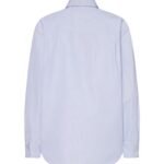 The Row Gavina Shirt White Blue Stripe