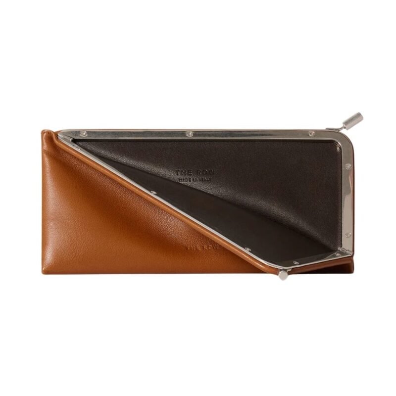 The Row Clasp Sunglasses Case Cuir