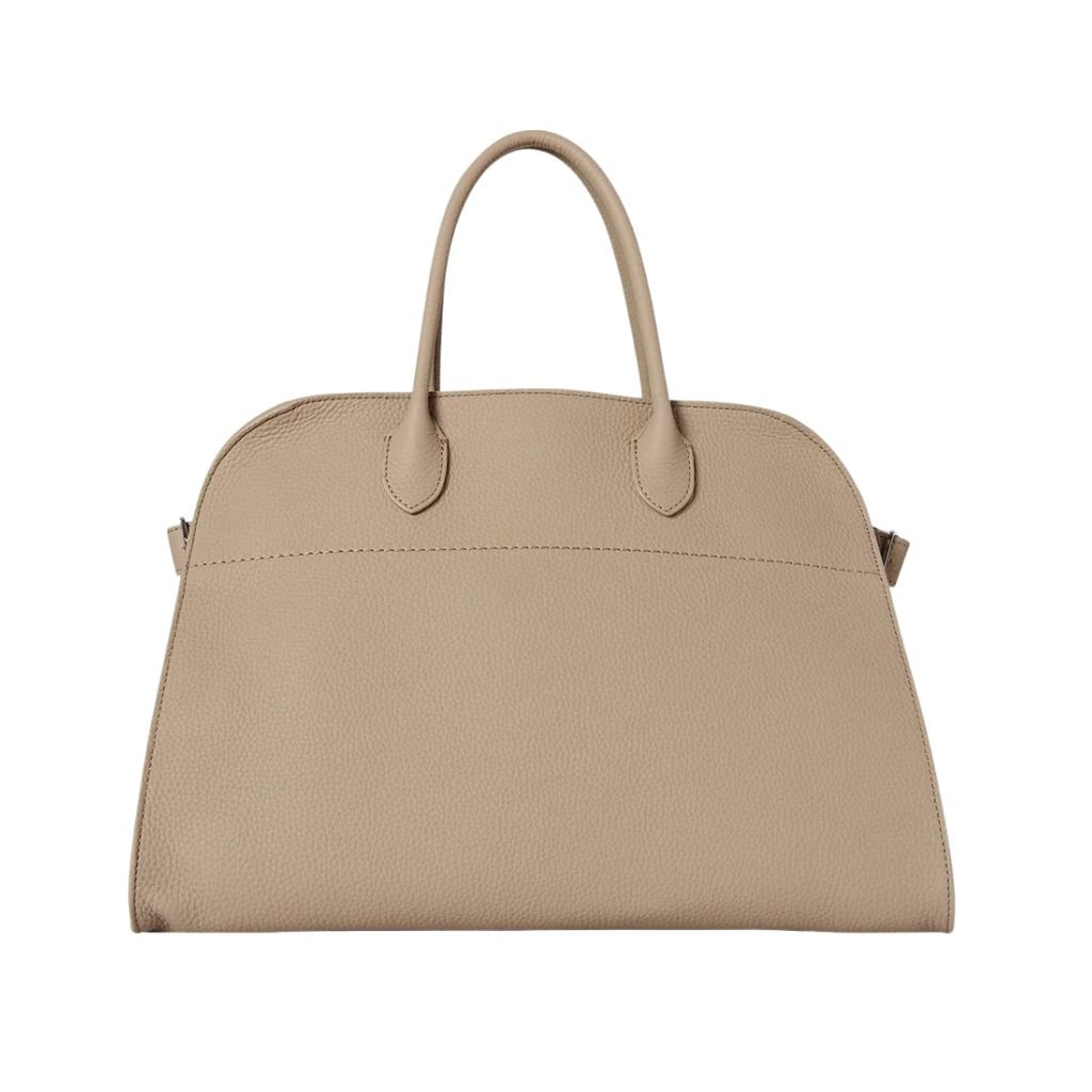 23 The Row Soft Margaux 15 Bag Dark Taupe