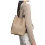The Row Medium N/S Park Tote Bag Dark Taupe