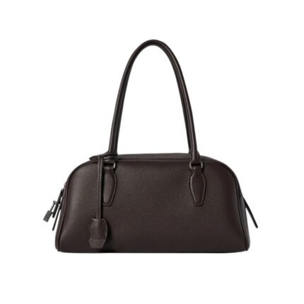 The Row Small E/W India Bag Deep Brown