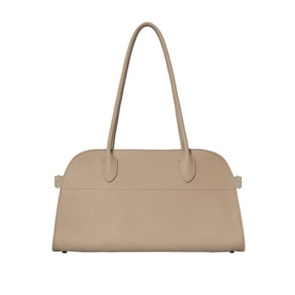 The Row Margaux Shoulder 12 Bag Dark Taupe