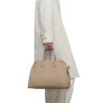 The Row Soft Margaux 15 Bag Dark Taupe