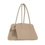 The Row Margaux Shoulder 12 Bag Dark Taupe
