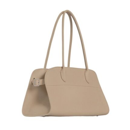 The Row Margaux Shoulder 12 Bag Dark Taupe
