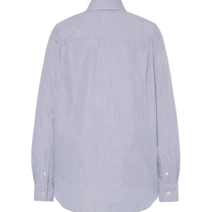 The Row Gavina Shirt White Blue Stripe