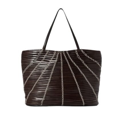 The Row Small Alba Bag Dark Burgundy / Cream