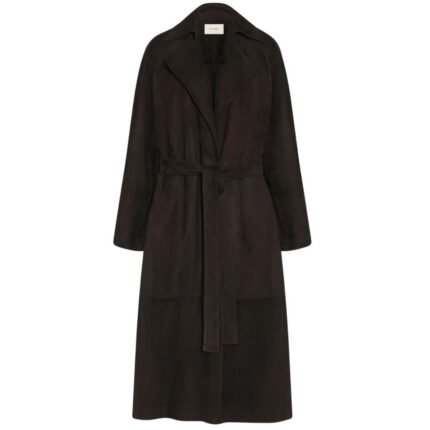 The Row Solana Coat Dark Brown