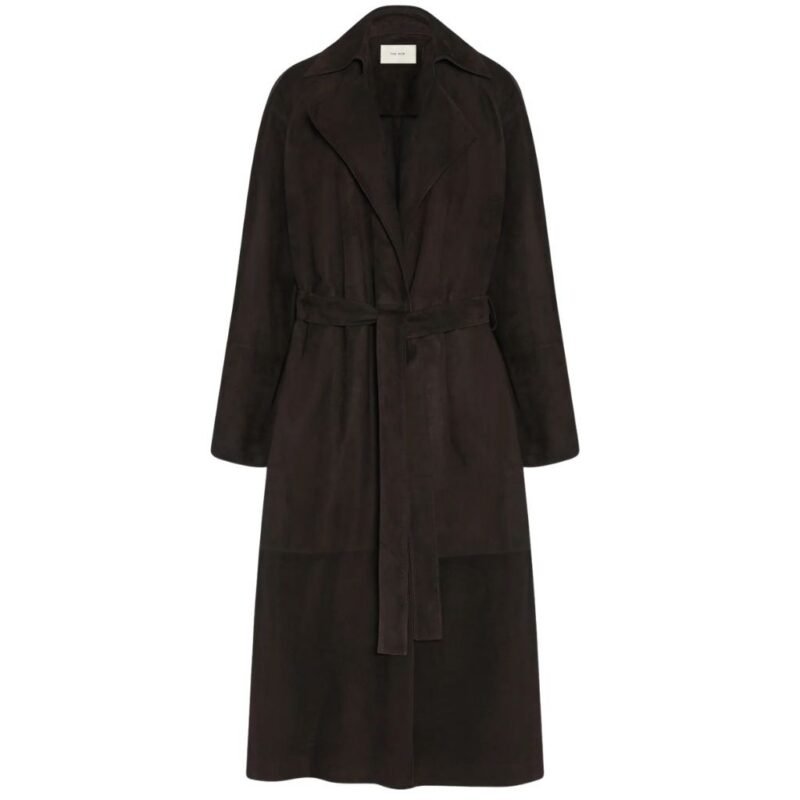 The Row Solana Coat Dark Brown