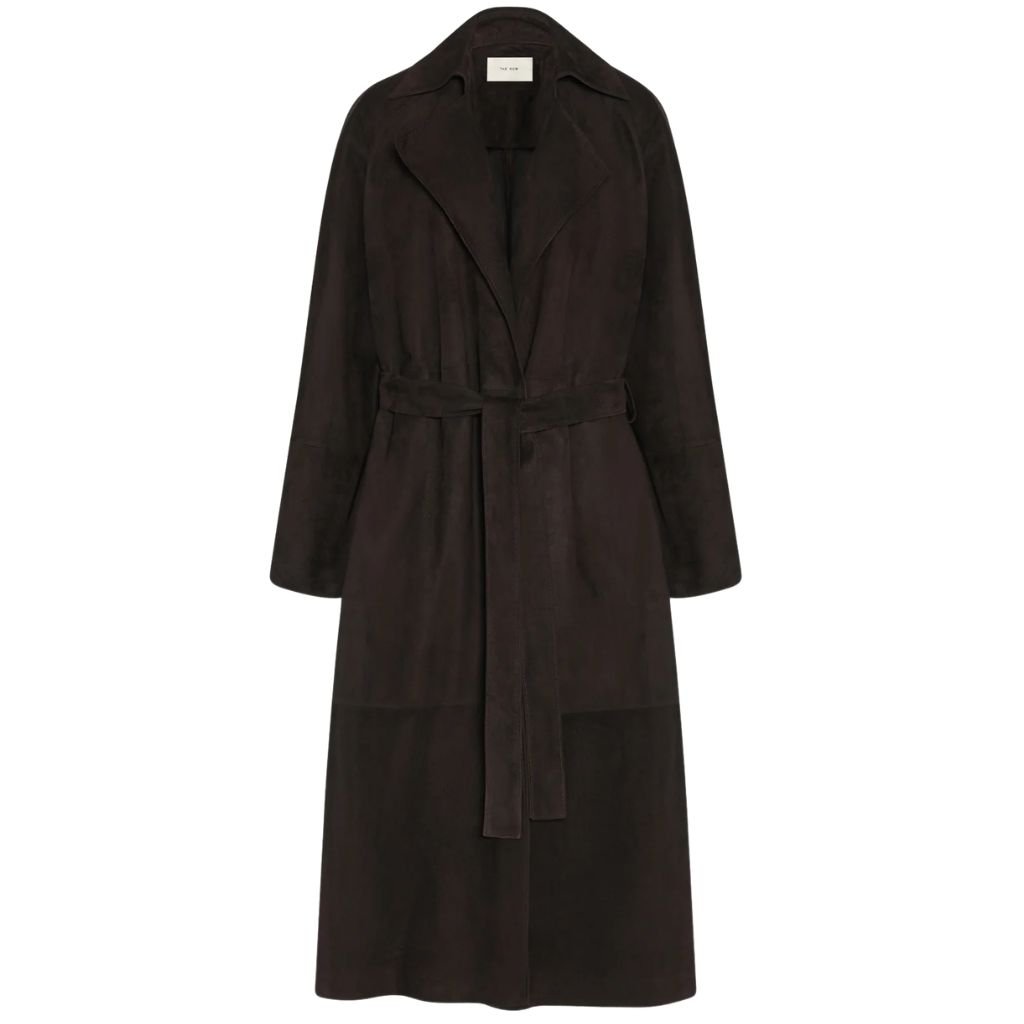 27 The Row Solana Coat Dark Brown