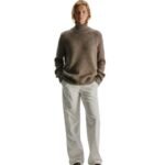 The Row Plira Turtleneck Grey Taupe