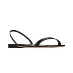 The Row Ella Flat Sandal Black