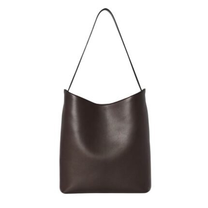 The Row Alma Shoulder Bag Dark Brown