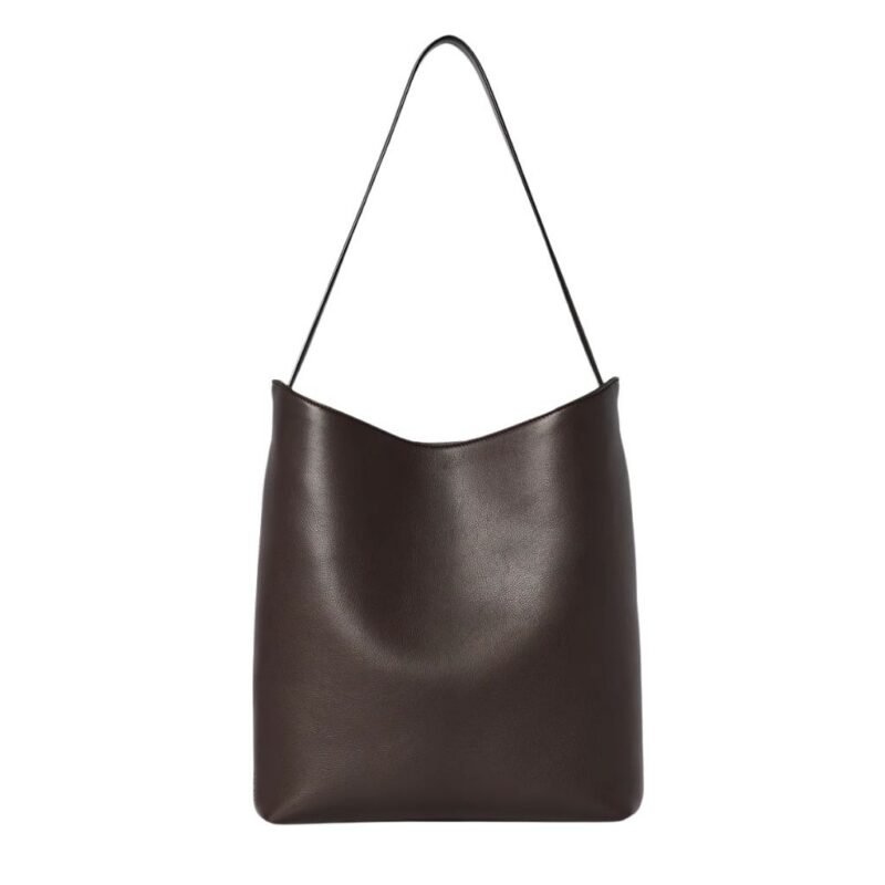 The Row Alma Shoulder Bag Dark Brown