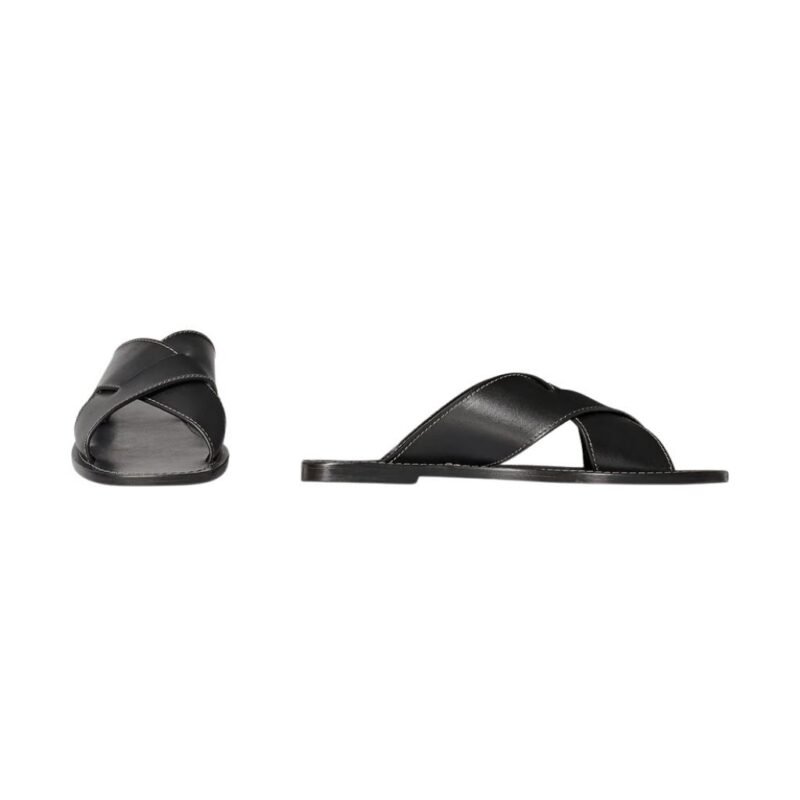 The Row Link Sandal Black