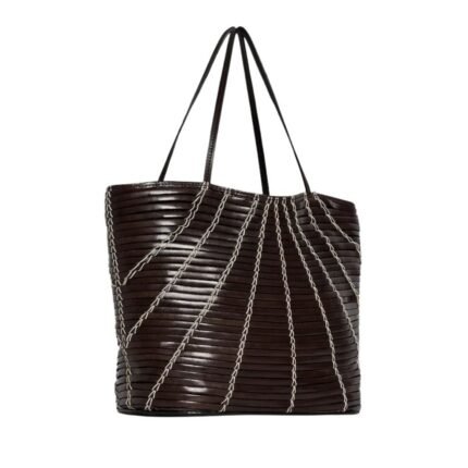 The Row Small Alba Bag Dark Burgundy / Cream