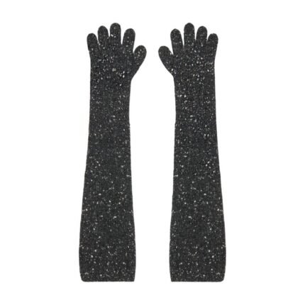 The Row Merano Gloves Charcoal Melange