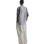 The Row Gavina Shirt White Blue Stripe