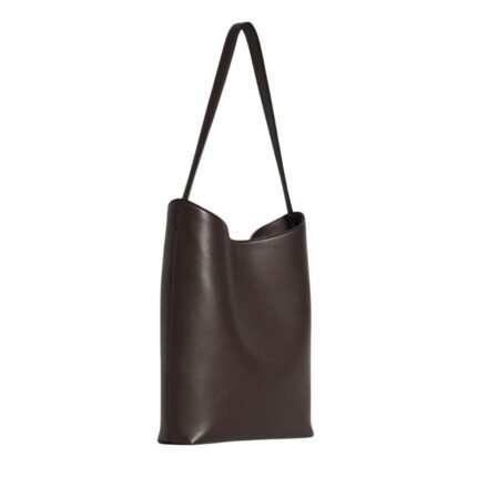 The Row Alma Shoulder Bag Dark Brown
