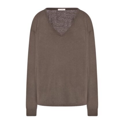 The Row Birket T-Shirt Grey Sepia