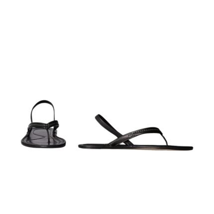 The Row Malick Sandal Two Black