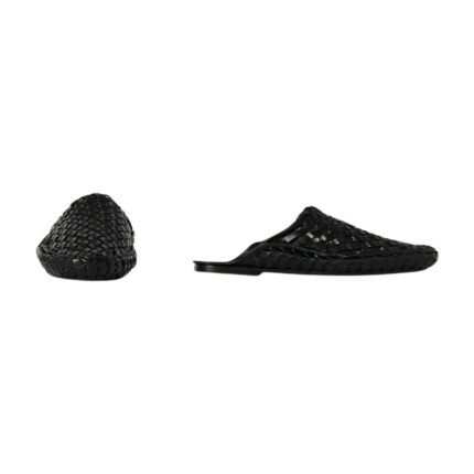 The Row Woven Slip On Shoe Black