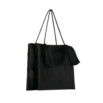 The Row Cecily Tassel Bag Black