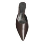 The Row Liisa Kitten Mule Lacquer Brown