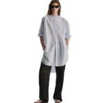 The Row Dottie Top Light Blue Stripe