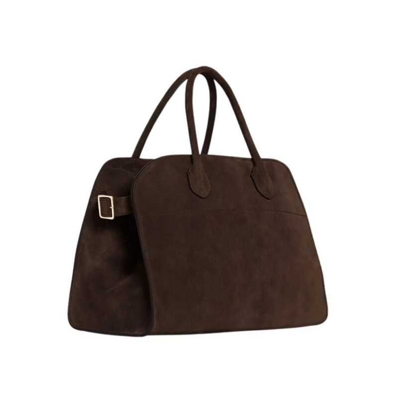The Row Soft Margaux 12 Bag Mocha