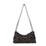 The Row Woven Alix Bag Dark Brown