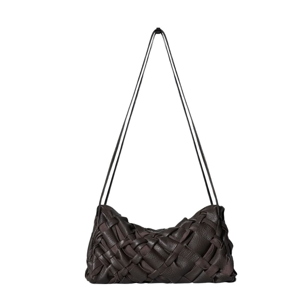 30 The Row Woven Alix Bag Dark Brown