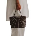 The Row Small Alba Bag Dark Burgundy / Cream