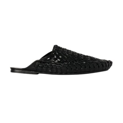 The Row Woven Slip On Shoe Black
