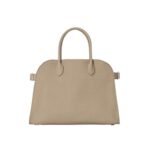The Row Soft Margaux 12 Bag Dark Taupe