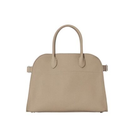 The Row Soft Margaux 12 Bag Dark Taupe